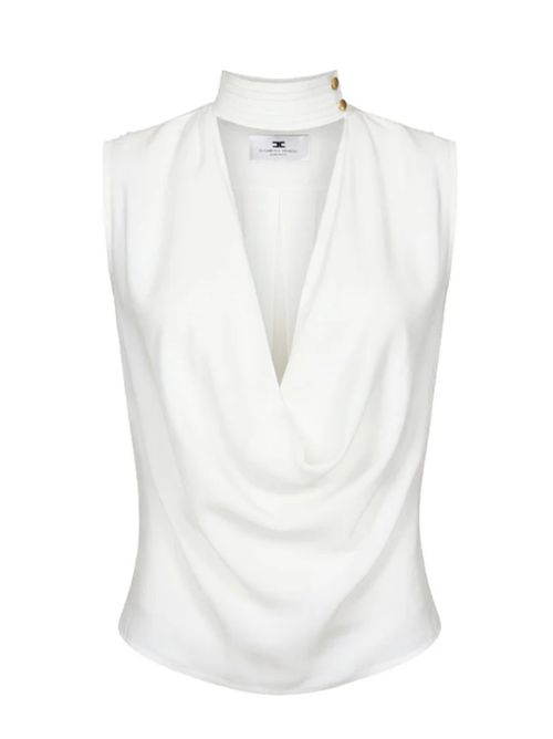 GEORGETTE TOP ELISABETTA FRANCHI | CA13461E2360 avorio